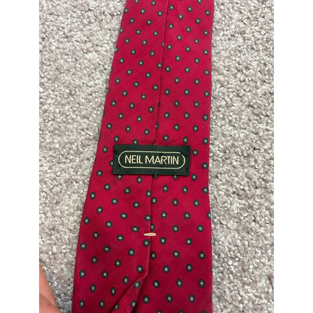 Business Professional Silk Necktie Bundle Mens OS Red Green Geometric Tie Set 3